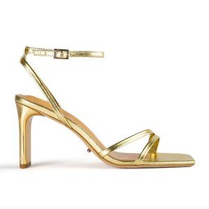 Tony Bianco Corso Heel Gold Nappa Metallic 8 New/Unused With Box
